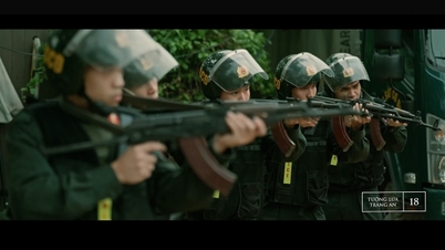 Hanoi-polisen medverkar i en serie actionscener i filmen "The Wall of Trang An".