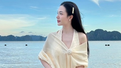 A beleza da "esposa na tela" do ator Mạnh Trường no drama de horário nobre "The Boundary Line"