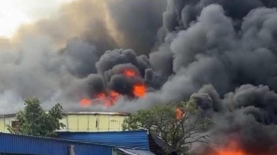 Un important incendie s'est déclaré dans une usine de chaussures en cuir de près de 1 000 m² à Hai Phong.