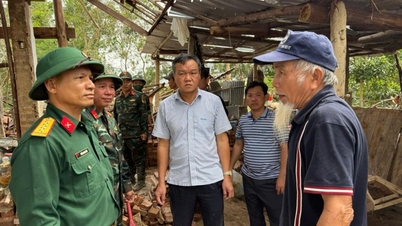 تهیه زمین برای اسکان مجدد مردم در مناطق پست روستای فو هو، بخش هوآ تین.