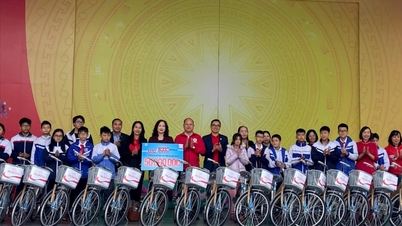 29 Fahrräder wurden an benachteiligte Schüler in Hai Phong gespendet.