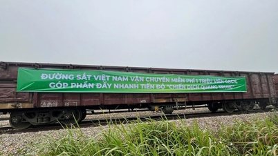 វិស័យផ្លូវដែកកំពុងដឹកជញ្ជូនឥដ្ឋចំនួន ១ លានដុំដោយឥតគិតថ្លៃ ដើម្បីគាំទ្រដល់ការសាងសង់លំនៅដ្ឋាននៅភាគកណ្តាលប្រទេសវៀតណាម។