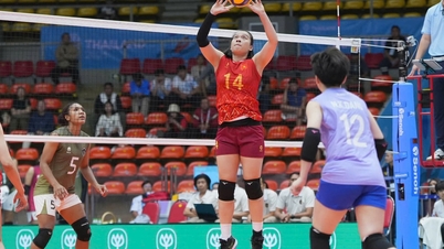 Perlawanan akhir bola tampar wanita petang ini: Amat mengujakan, penuh saspens ketika kita menantikan kemenangan Vietnam ke atas Thailand.