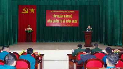 Bộ CHQS tỉnh Điện Biên tập huấn cán bộ dân quân tự vệ năm 2026