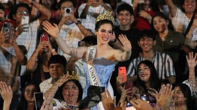 새로운 미스 유니버스는 귀국하자마자 수많은 인파의 환영을 받았다.