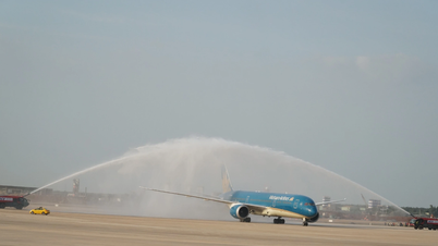 Pesawat Boeing 787 itu mendarat dengan selamat di lapangan terbang Long Thanh.
