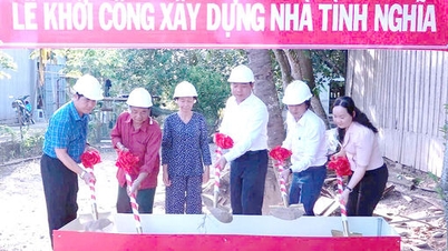 លោក ផាម តាន់ ហ័រ អនុប្រធានគណៈកម្មាធិការប្រជាជនខេត្ត បានអញ្ជើញចូលរួមពិធីបើកការដ្ឋានសាងសង់ផ្ទះសប្បុរសធម៌មួយខ្នងនៅឃុំប៊ិញហៀប។