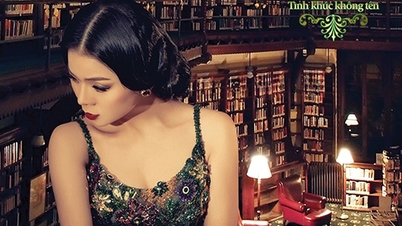 Le Quyen mempertahankan citranya dari 11 tahun lalu pada sebuah piringan hitam yang menampilkan lagu-lagu karya Vu Thanh An.