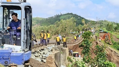 La ligne ferroviaire nationale a subi de graves dommages suite à la tempête et aux inondations.