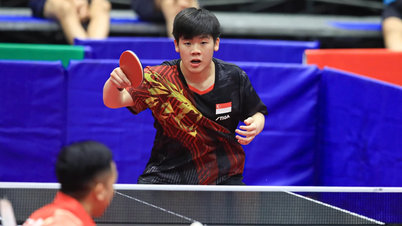 Quek Izaac, het wonderkind uit Singapore, versloeg twee van Vietnams beste tafeltennisspelers.