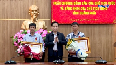Trao Huân chương Dũng cảm của Chủ tịch nước cho 2 công dân đặc khu Lý Sơn