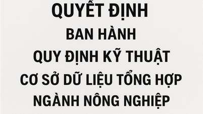 Ban hành Quy định kỹ thuật cơ sở dữ liệu tổng hợp ngành nông nghiệp
