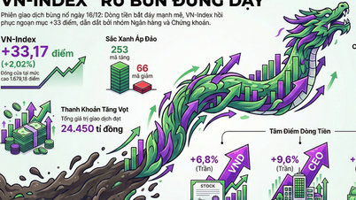 VN-Index "mengebas lumpur dan bangkit," memperoleh lebih 33 mata.