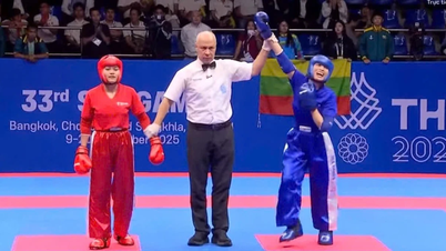 Kickboxing aux Jeux d'Asie du Sud-Est : Hoang Thi Thuy Giang remporte la 42e médaille d'or.