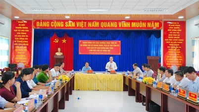 Chủ tịch UBND tỉnh Lữ Quang Ngời khảo sát, làm việc với Ban Thường vụ Đảng ủy xã Hưng Hội và phường Hiệp Thành
