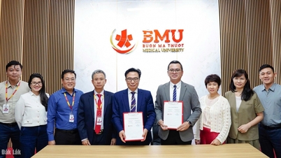 Buon Ma Thuot University of Medicine and Pharmacy and Vinmec Nha Trang International General Hospital signed a cooperation agreement on training and job placement for students.