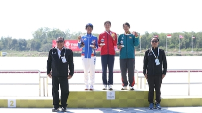 Ondanks de moeilijkheden wist de 19-jarige roeier Ho Thi Duy de vierde gouden medaille voor het Vietnamese roeien binnen te halen.