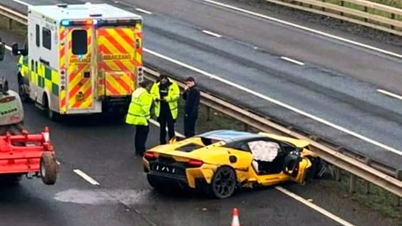 Verdens første Lamborghini Temerario-superbil var involvert i en alvorlig ulykke som fullstendig ødela fronten.