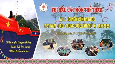 Många traditionella sporter tävlar i vid de tre ländernas bollkastningsfestival: Vietnam, Laos och Kina.