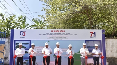 EVNSPC memulakan pembinaan Pencawang Lai Son 110kV, memperkukuh infrastruktur kuasa di wilayah pantai barat daya.