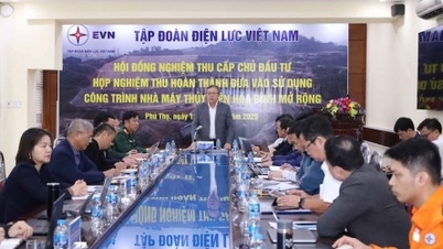 호아빈 수력 발전소 확장 프로젝트에 대한 투자자 수준의 수용성 평가 테스트가 완료되었습니다.