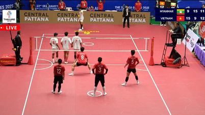 SEA Games 33: Po dramatickém vítězství nad Myanmarem získal vietnamský tým sepak takraw brilantně zlatou medaili v mužské čtyřbojové disciplíně.