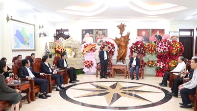 Lãnh đạo xã Đông Lộc và phường Cửa Lò chúc mừng Tòa Giám mục Giáo phận Vinh nhân dịp Giáng sinh