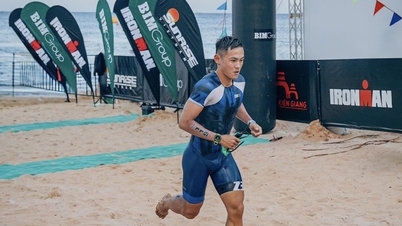 Jeux d'Asie du Sud-Est 33, 19 décembre : « Iron Man » Lam Quang Nhat nage, fait du vélo et court.