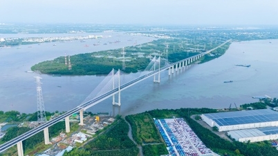 Podul hobanat Binh Khanh de pe autostrada expresă Ben Luc - Long Thanh a fost inaugurat.