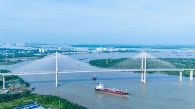 Inaugurarea podului hobanat Binh Khanh - podul cu cea mai mare înălțime din Vietnam.