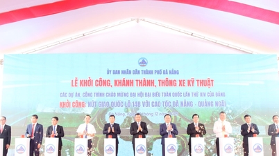 Construction begins on the interchange between National Highway 14B and the Da Nang - Quang Ngai Expressway.