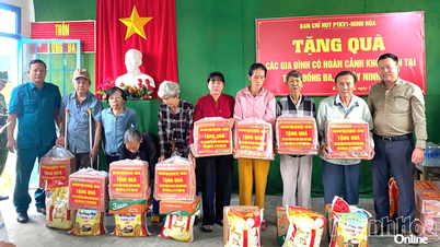 បញ្ជាការដ្ឋានតំបន់ការពារលេខ ១ - និញហ្វា អនុវត្តការងារចល័តកម្លាំងមហាជននៅឃុំតៃនិញហ្វា។