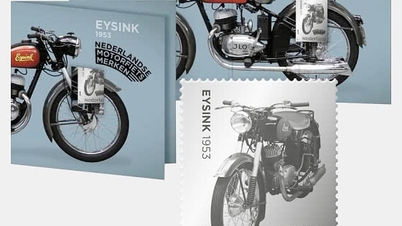The Dutch postal service issued stamp sets depicting the flora of Sint Eustatius Island and the Eysink motorcycle in 1953.