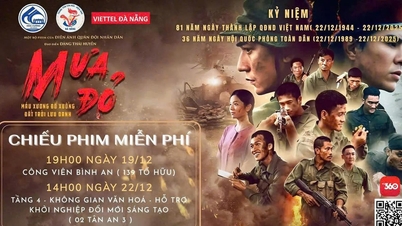 Vertoning van de film "Red Rain" ter gelegenheid van de 81e verjaardag van de oprichting van het Vietnamese Volksleger op 22 december.