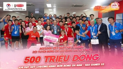 Acecook Vietnam verse une prime de 500 millions de VND à l'équipe vietnamienne des moins de 22 ans.