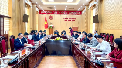 គណៈប្រតិភូមកពីក្រសួងអប់រំ និងបណ្តុះបណ្តាល ធ្វើការនៅខេត្តនិញប៊ិញ។