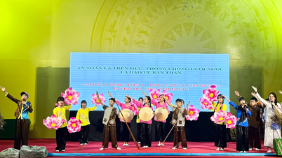 ឃុំឡេធ្វីបានរៀបចំការប្រកួតមួយស្តីពីការទប់ស្កាត់ការលង់ទឹកក្នុងចំណោមកុមារ។