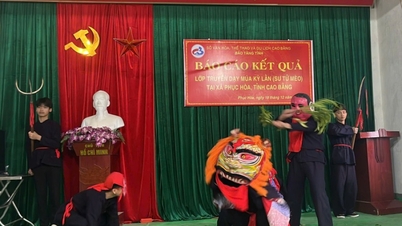 صوبائی میوزیم نے Phuc Hoa کمیون میں Ky Lan رقص کی تربیتی کلاس کا اختتام کیا - Cao Bang آن لائن اخبار۔