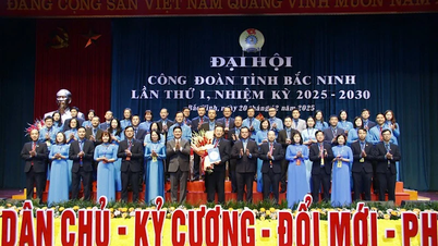 ສະຫາຍ ແທັກວັນຈຸງ ດຳລົງຕຳແໜ່ງປະທານສະຫະພັນແຮງງານແຂວງບັກນິງ.