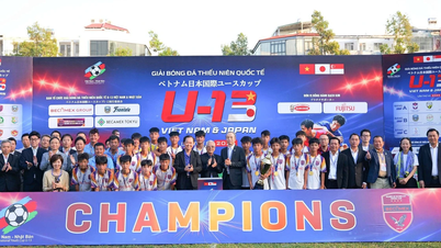 ក្រុម U13 Becamex ទីក្រុងហូជីមិញ បានយកឈ្នះក្រុមជប៉ុន ដើម្បីឈ្នះពានរង្វាន់អន្តរជាតិ។