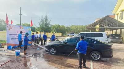 ការរៃអង្គាសថវិកាសម្រាប់លាងរថយន្ត ដើម្បីជួយដល់សិស្សក្រីក្រ ក្នុងឱកាសបុណ្យចូលឆ្នាំចិន។