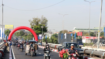 Jambatan Binh Phuoc 1 di Lebuhraya Nasional 1 telah siap dibina, meningkatkan kelegaan lebih daripada 1.2m.