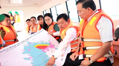 Nguyen Van Ut, a Tartományi Népi Bizottság elnöke ellenőrzi a Tri An-tavat.