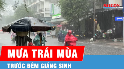 Ho Chi Minh-staden: Oväntat ovanligt regn på julafton.