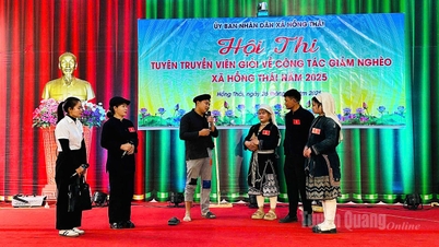 Hong Thai Commune anordnar en tävling för skickliga kommunikatörer om fattigdomsbekämpning.