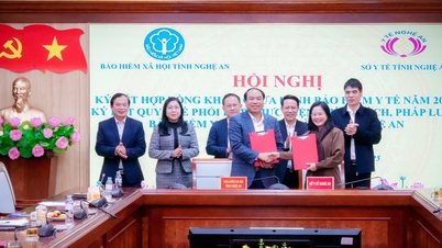 El Departamento de Salud de Nghe An y la Agencia de Seguro Social de Nghe An firmaron un acuerdo de cooperación para implementar políticas y leyes de seguro de salud.