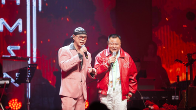 Phan Đinh Tùng führte unerwartet einen Comedy-Sketch mit dem Volkskünstler Tự Long auf und schenkte seiner Frau einen Diamantring.