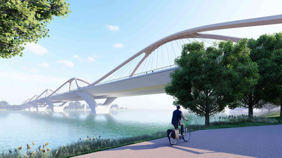 גשר טראן הונג דאו: חוליה מכרעת בהרחבת מרחב הפיתוח של עיר הבירה.