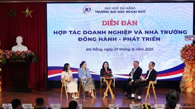 Da Nang University of Foreign Languages ​​främjar samarbete med företag.