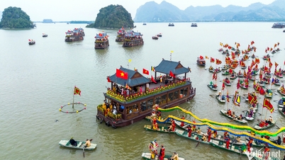 Hơn 200 thuyền tham gia lễ rước nước tại chùa Tam Chúc